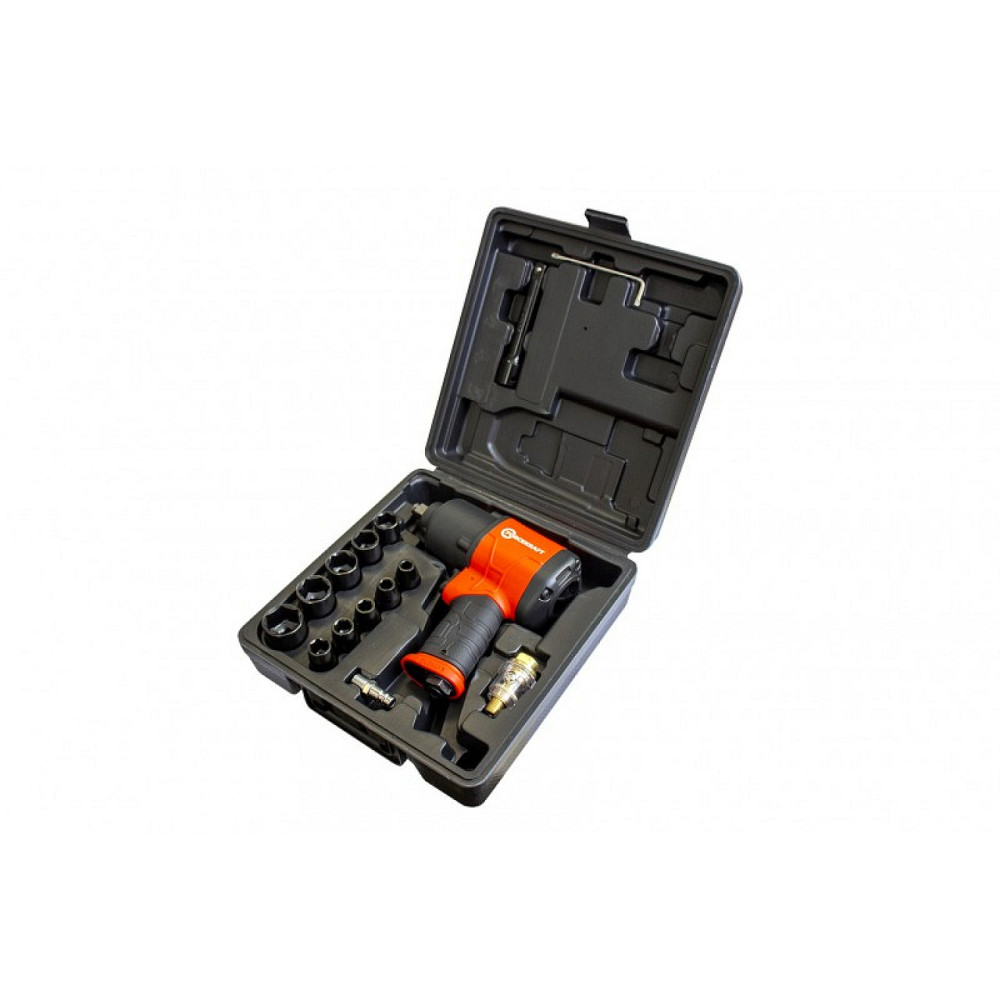 Пневмогайковерт 1/2''(720Нм) + головки (12-24мм) FORCEKRAFT FK-RT-5270K Одесса - изображение 2