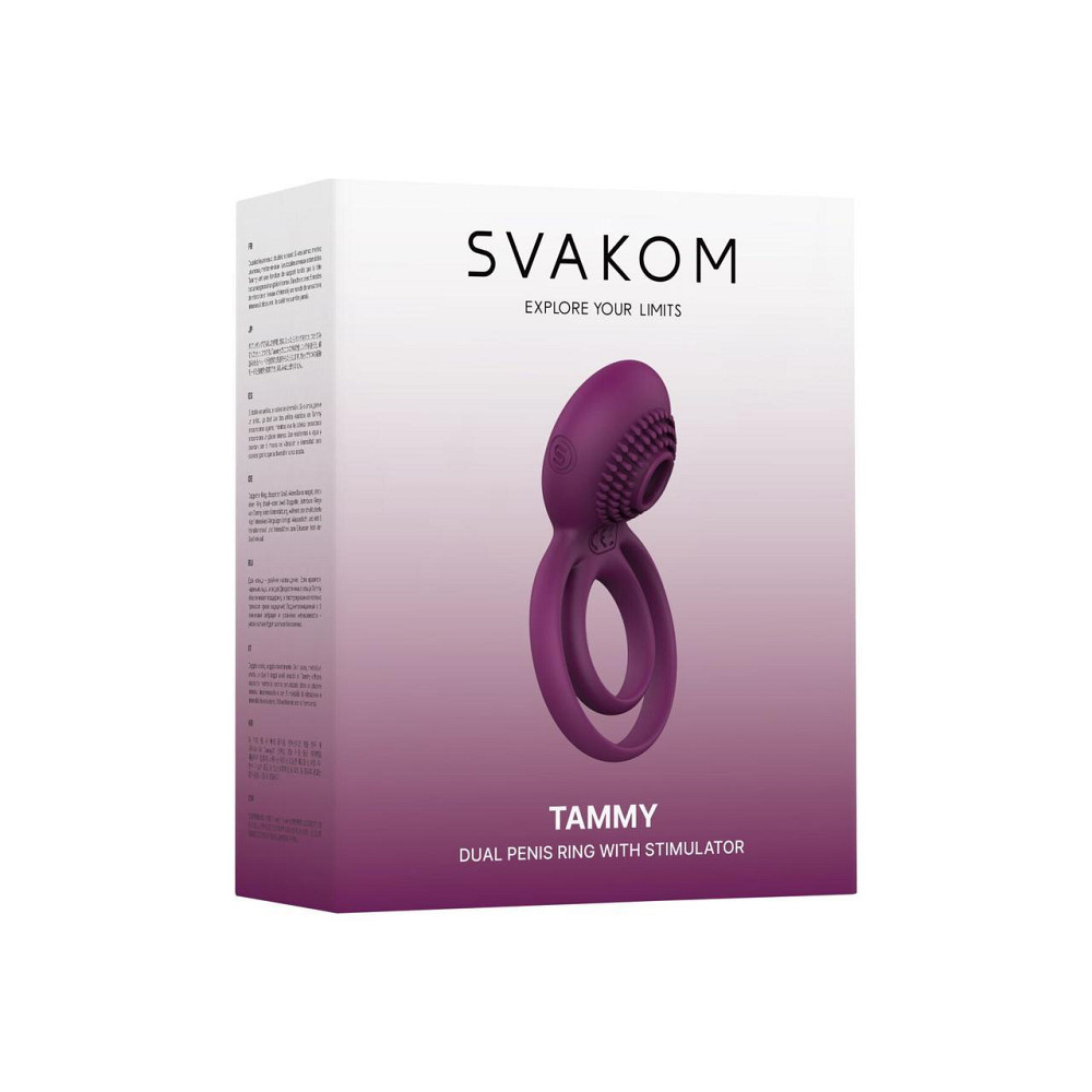 Подвійне ерекційне кільце з вібрацією Svakom Tammy Violet Sex Aura Київ - фото 7