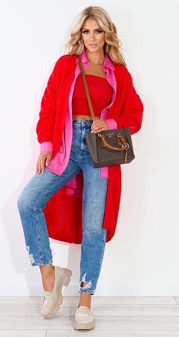 Вільний полегшений кардиган (50-54) Київ - фото 4