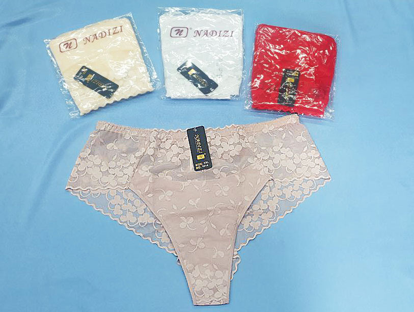 Мереживні жіночі труси Пудровий 2XL Харків - фото 1