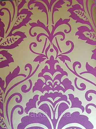 Вінілові шпалери на флізелін AS creation Attractive вензель великий структурний бордовий червоний на Київ