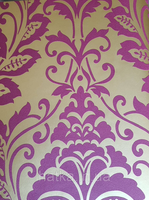 Вінілові шпалери на флізелін AS creation Attractive вензель великий структурний бордовий червоний на Київ - фото 1