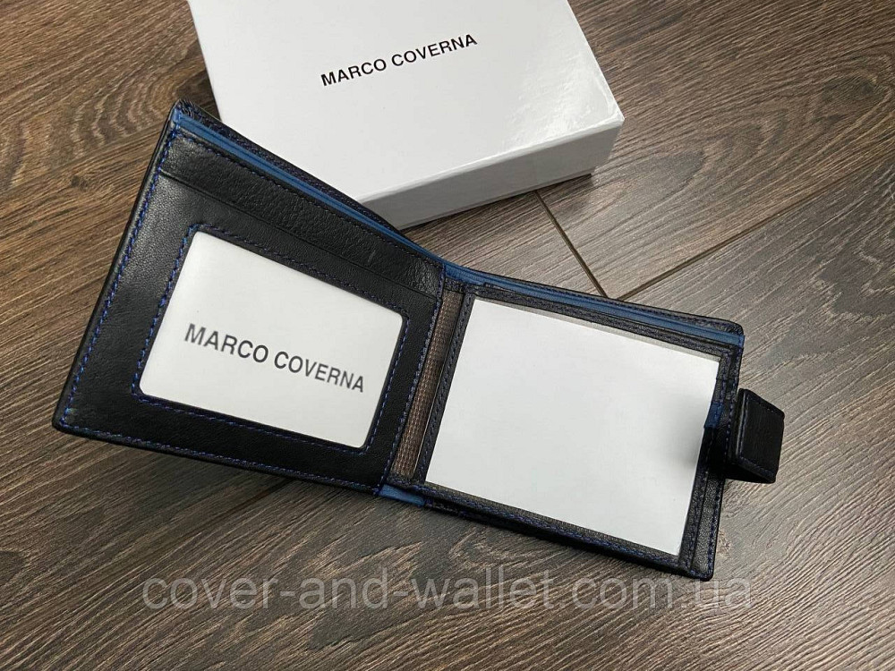 Елітний чоловічий класичний гаманець з натуральної шкіри Marco Coverna MC 1001 Київ - фото 2