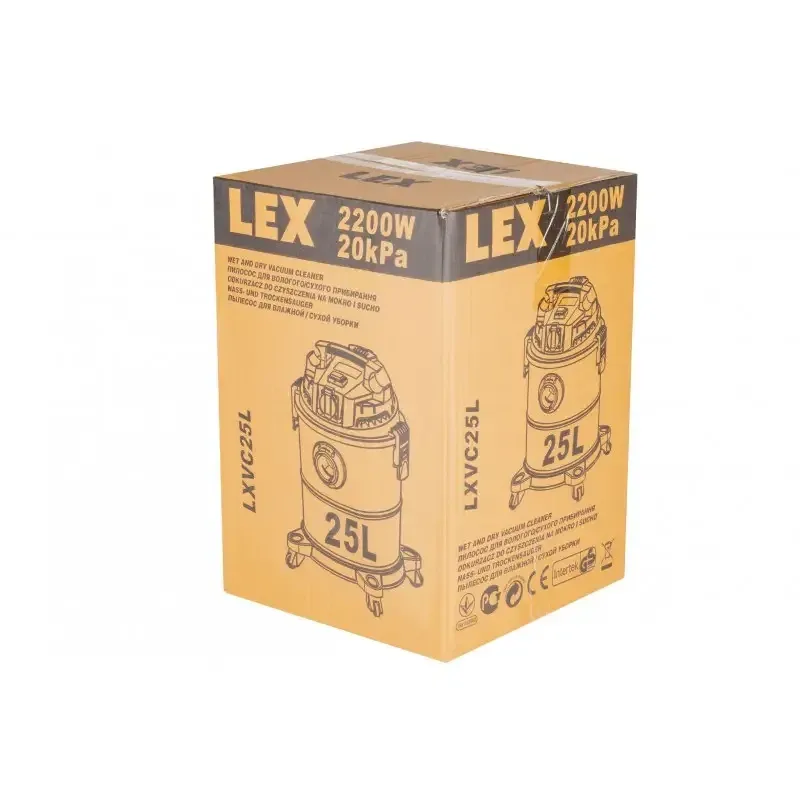Пилосос будівельний  LEX LXVC25L для чищення сухих і вологих поверхонь,Промисловий пилосос 25 л Львів - фото 2