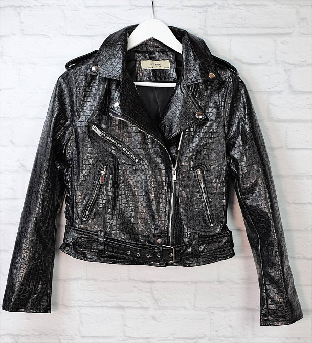 Куртка косуха жіноча весна/осінь Чорний 42 Харків - фото 9