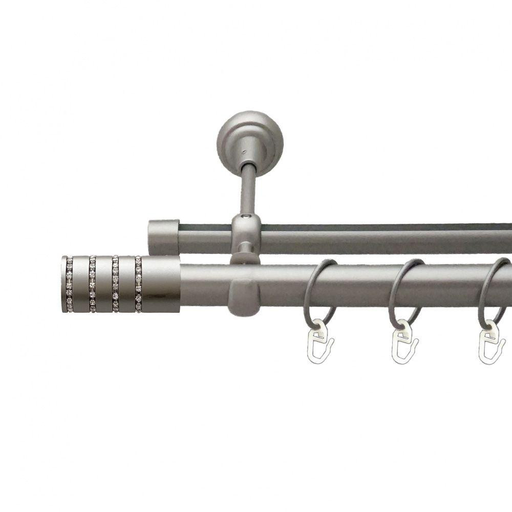 Карниз Orvit Барамелла металевий дворядний опозитний гладка \ профільна труба кільце металеве Сатин 25\19 мм 300 см (00-00011042) Львів - фото 1