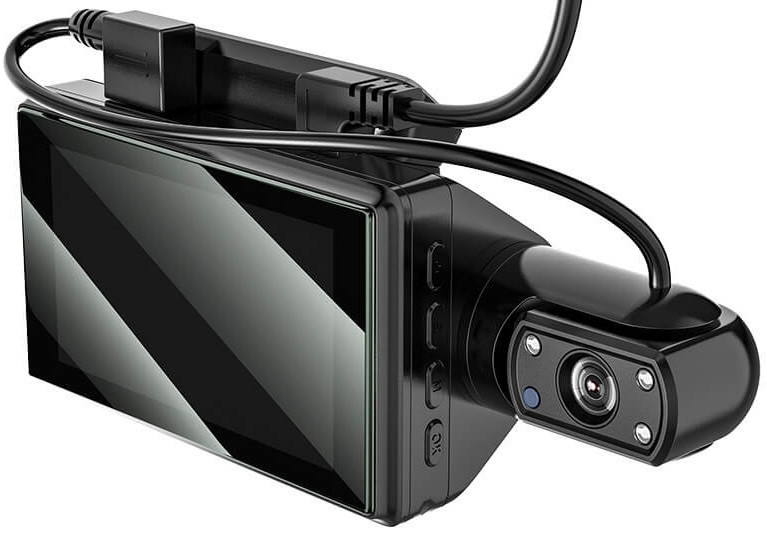 Відеореєстратор HOCO Di07 з двома камерами HD, чорний Вінниця - фото 9