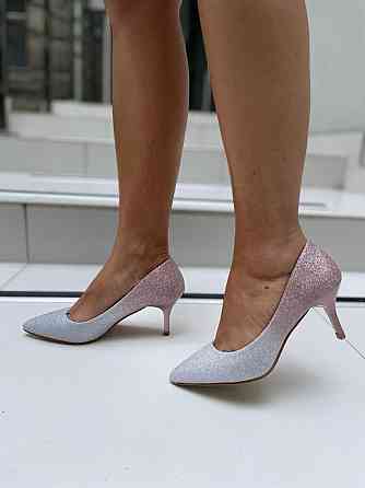 Туфлі жіночі YES MILE срібні еко-шкіра висота каблука 7 см (36-40) (4958) Коломия