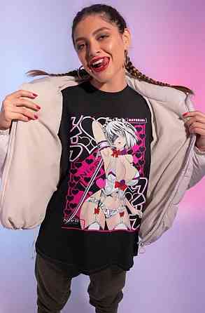 Футболка з аніме принтом Ніер Аутомата Йорха Аніме оверсайз (S/M/L) Чорний AnimeJ1106 Дніпро