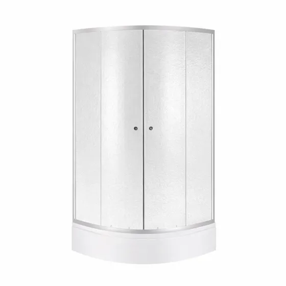Lidz Latwa SC90x90.SAT.MID.FR Душевая кабина полукруглая, стекло Frost 4 мм + Lidz Душевой поддон KAPIELKA ST90x90x26, с панелью Киев