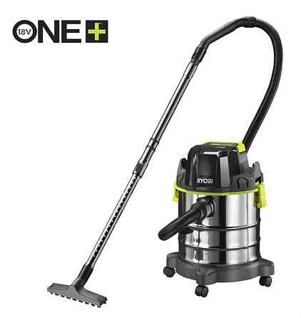 Пилосос акумуляторний будівельний RYOBI R18WDV-0 ONE+ (+ Всмоктуючий шланг, ручка, телескопічна штанга, Одесса