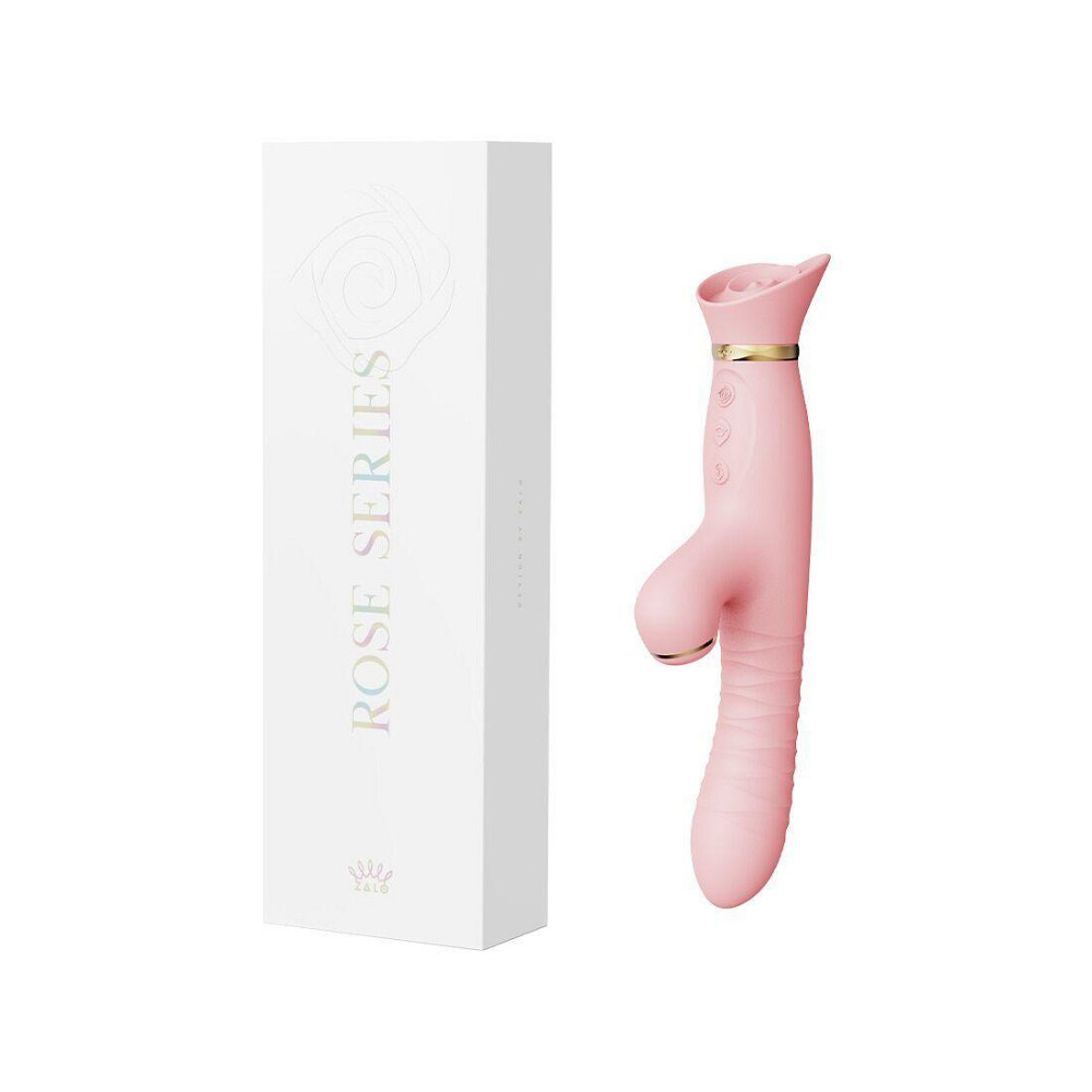 Пульсатор-вибратор с вакуумной стимуляцией клитора Zalo - ROSE Thruster Strawberry Pink Sex Aura Киев - изображение 9