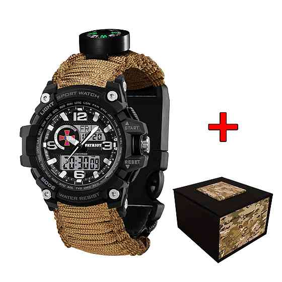 Patriot 012BKSU ЗСУ Чорні Паракордовий ремінець Khaki + Коробка SBR Київ