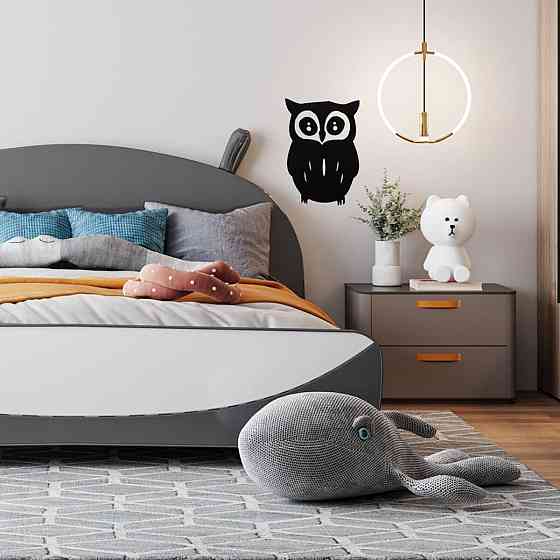 Зеркальный декор акриловый самоклеющийся Сова черная (D) SW-00002493 Днепр