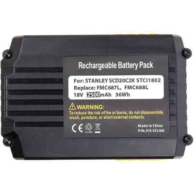 Аккумулятор к электроинструменту PowerPlant для STANLEY 18V 2.5Ah Li-ion (FMC687L) (TB921119) Винница
