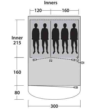 Палатка Outwell Oakwood 5 Green Киев