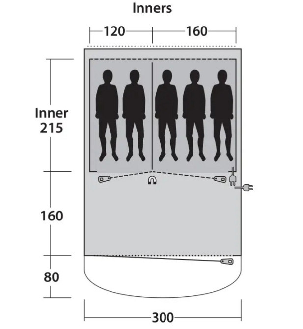 Палатка Outwell Oakwood 5 Green Киев - изображение 2