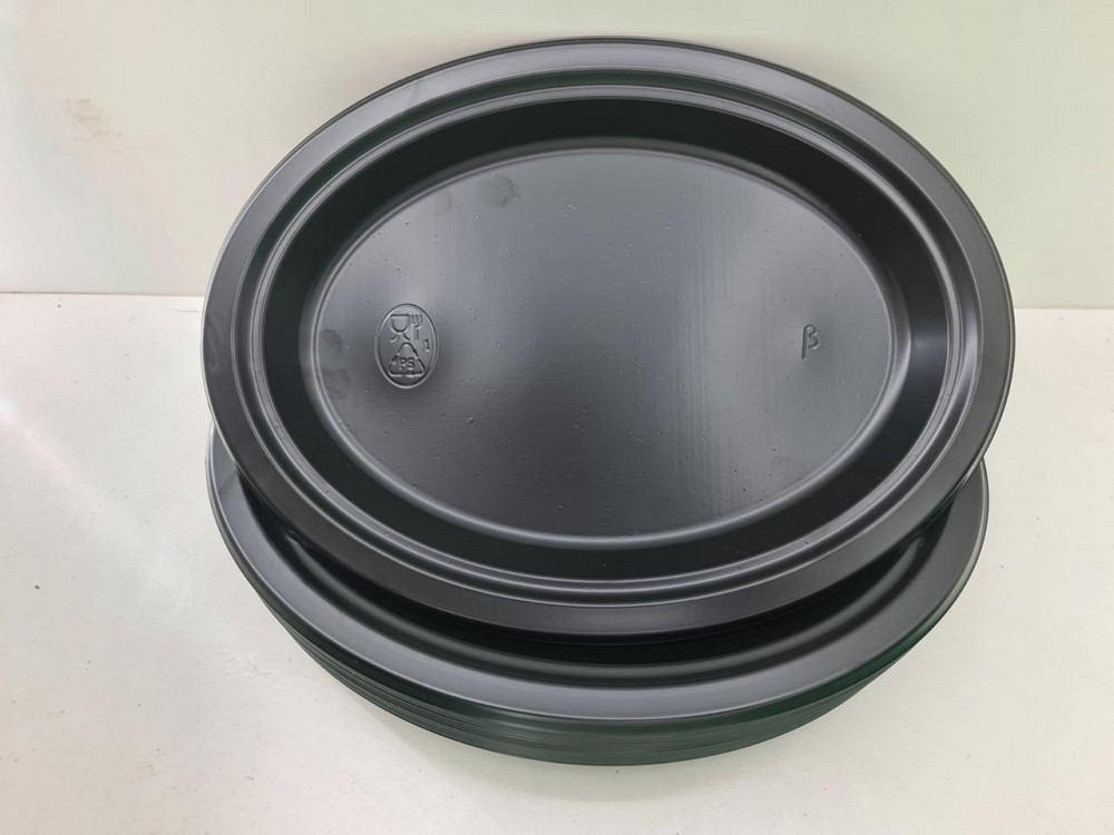 Тарілка овальна 260 mm Чорна (50шт) Харків - фото 4