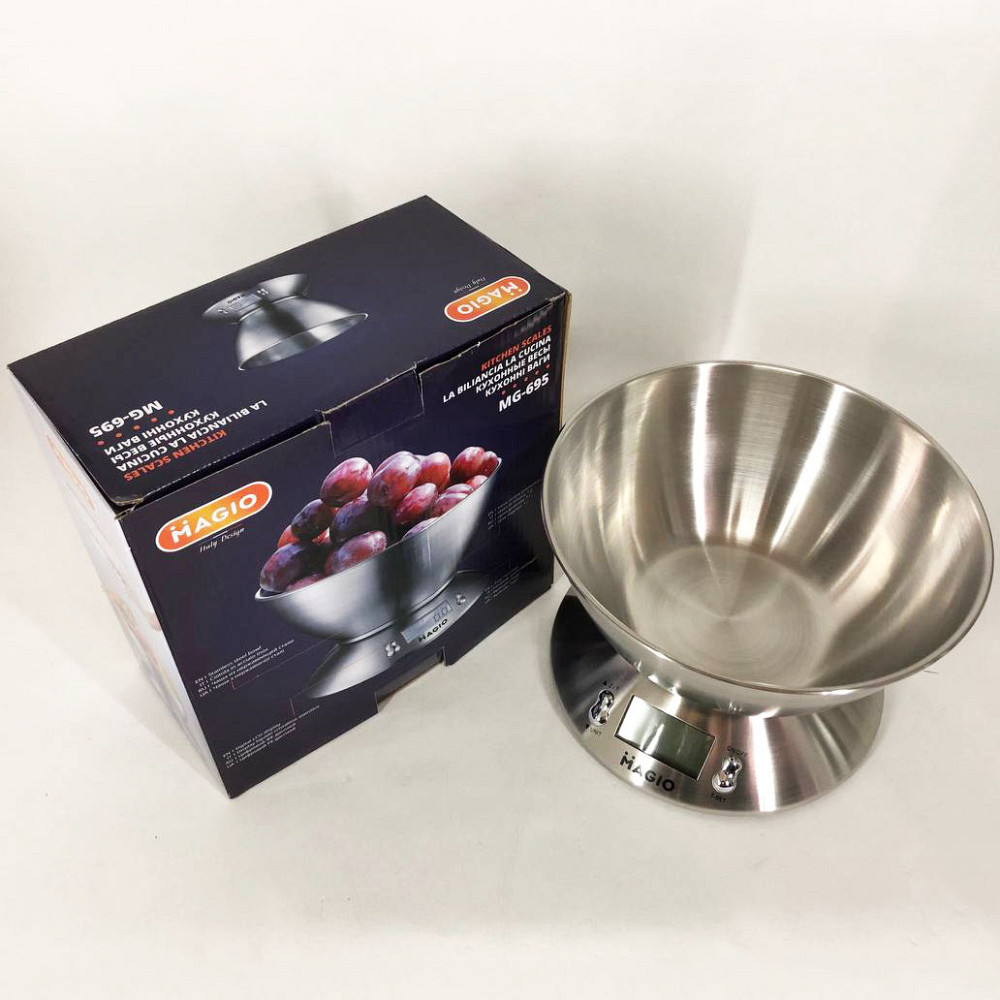 Пищевые весы для продуктов MAGIO MG-695, Весы настольные со съемной чашей кулинарные для кухни OR-47 Львов - изображение 8