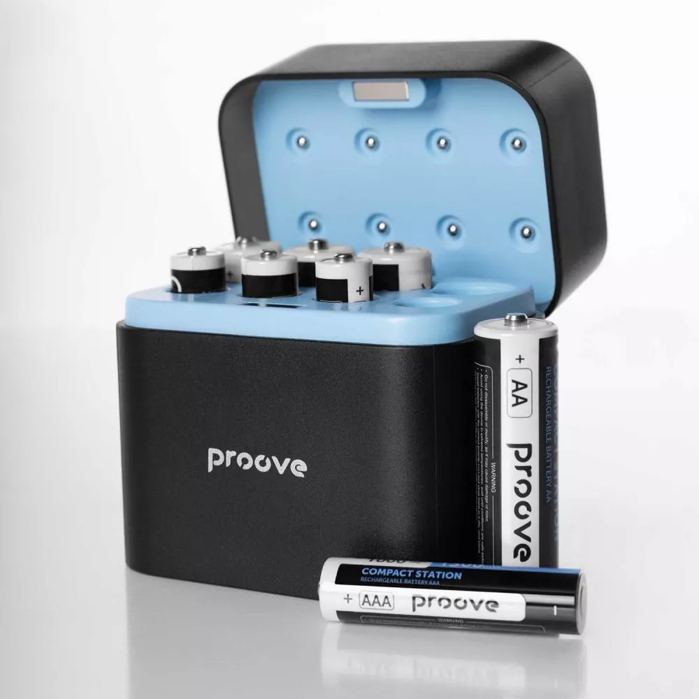 Зарядний пристрій Proove Compact Station 8pcs (4xAAA + 4xAA) Black (RBCS00000001) ( 13932 ) Харків - фото 7