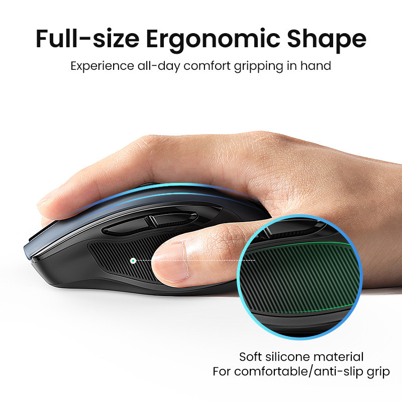 Маніпулятор миша бездротова UGREEN MU006 Ergonomic Wireless Mouse Blue Одеса - фото 6