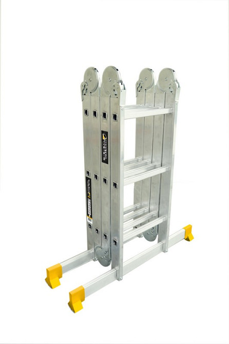 MASTERTOOL Драбина алюмінієва MASTERTOOL шарнірна 4х3 ступенів h=4400 мм max 150 кг 79-1603 Киев - изображение 9