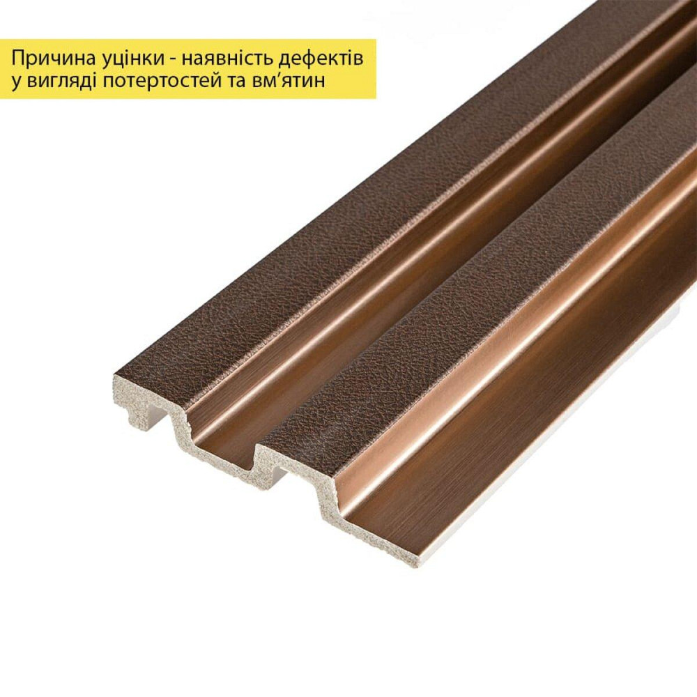 Рейка декоративная PS 2900х117х20мм Под коричневую кожу с бронзой SW-00002147- Київ - фото 8