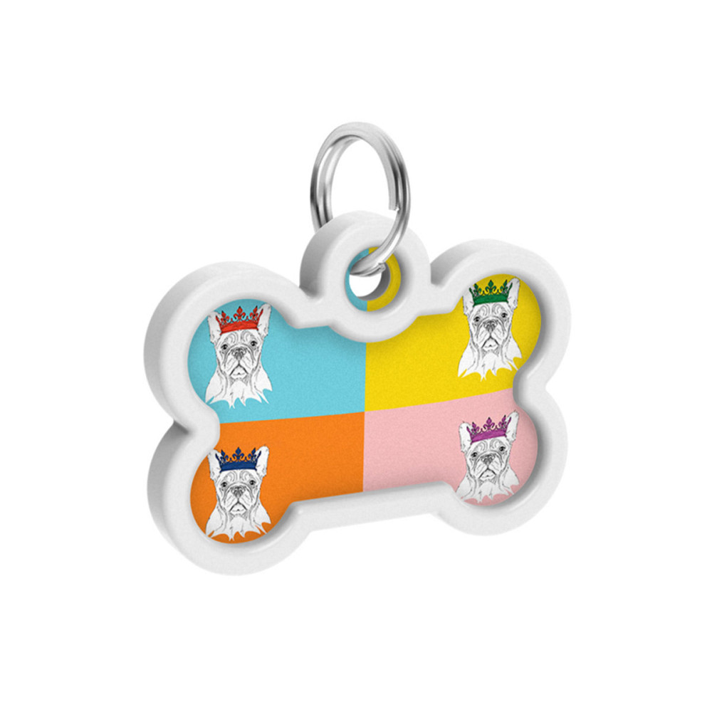 Адресник для собак и кошек металлический WAUDOG Smart ID с QR паспортом, рисунок 