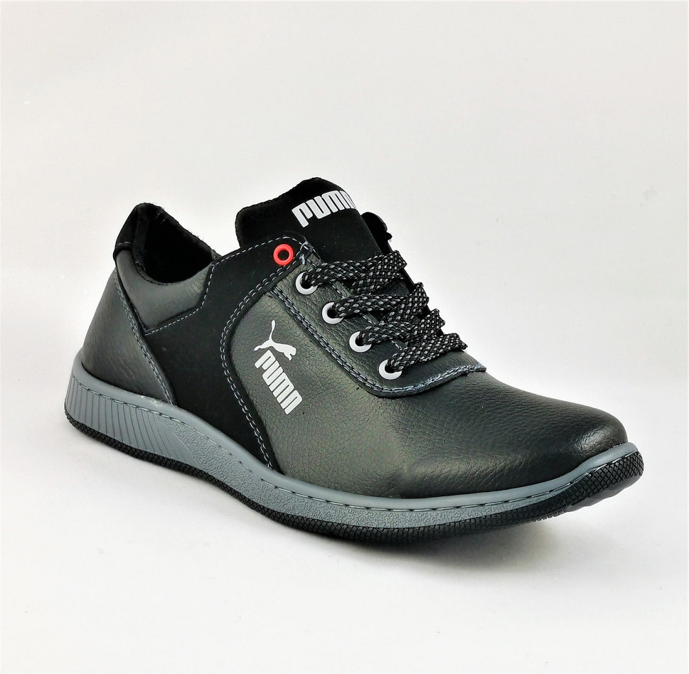 Кросівки Чоловічі Puma Чорні Шкіряні Мокасини Пума (розміри: 40) Відео Огляд Дніпро - фото 6