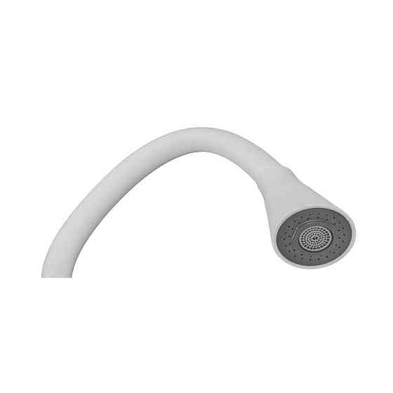 Смеситель для кухни MIXXUS SUS-011-T REFL.WHITE с силиконовым изливом из нерж. стали SUS304, излив белый (MI8228) Киев