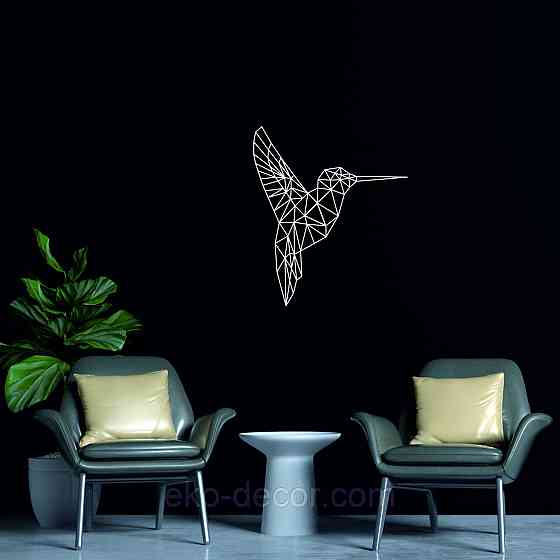 Настенный декор Панно «Колибри» Декор на стену 50*42 см, Белый Киев