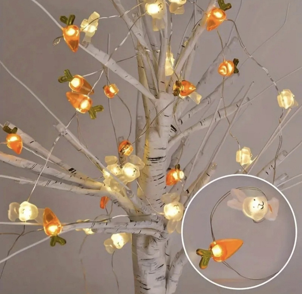 Гірлянда "Зайчики і морквинки" 1 м 10 led Сміла - фото 3