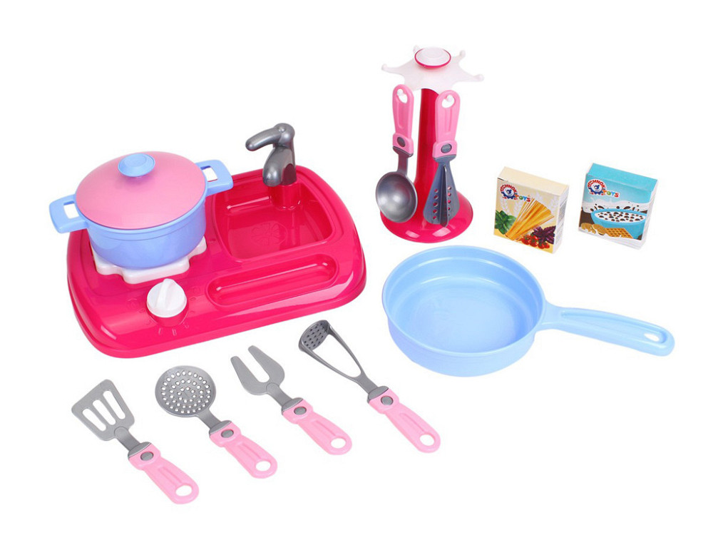 Набір ТехноК кухня з набором посуду Рожевий (7280) Чернігів - фото 4