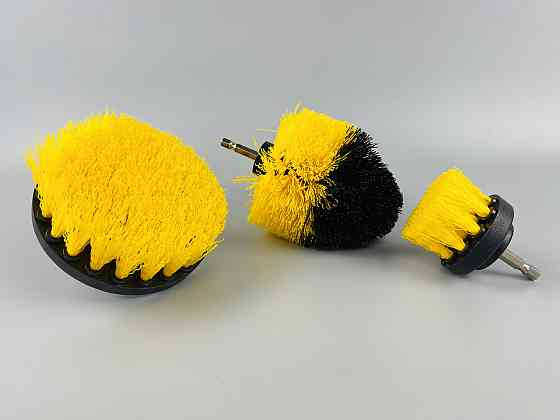 Набір щіток-насадок нейлон на шурупокрут, дриль, (3 шт.), для чищення авто Мукачево