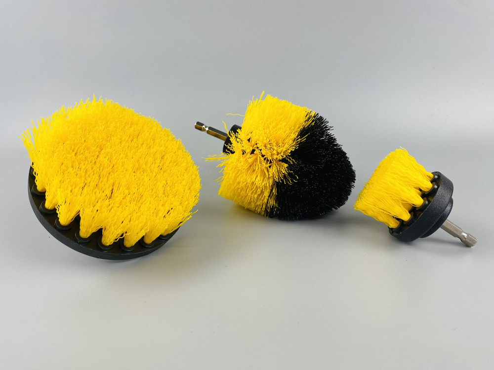 Набір щіток-насадок нейлон на шурупокрут, дриль, (3 шт.), для чищення авто Мукачево - фото 6