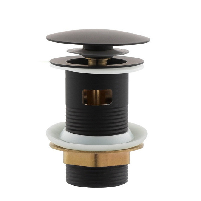 Донний клапан для умивальника з переливом Mixxus POP-UP-03 Black 1 1/4''     ( MI6139 ) 24436 Харків - фото 3