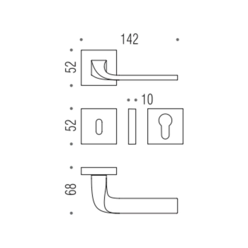 Ручка Colombo ISY BL11 RSB мат. хром ф/з (роз. 6 мм) Киев - изображение 2