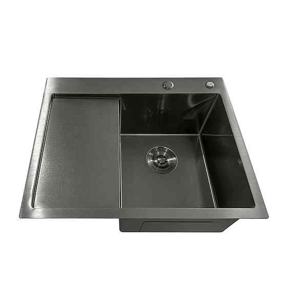 Кухонна мийка з нержавіючої сталі Mixxus MH6350R Nano-Black графіт 3.0/0.8 Харків