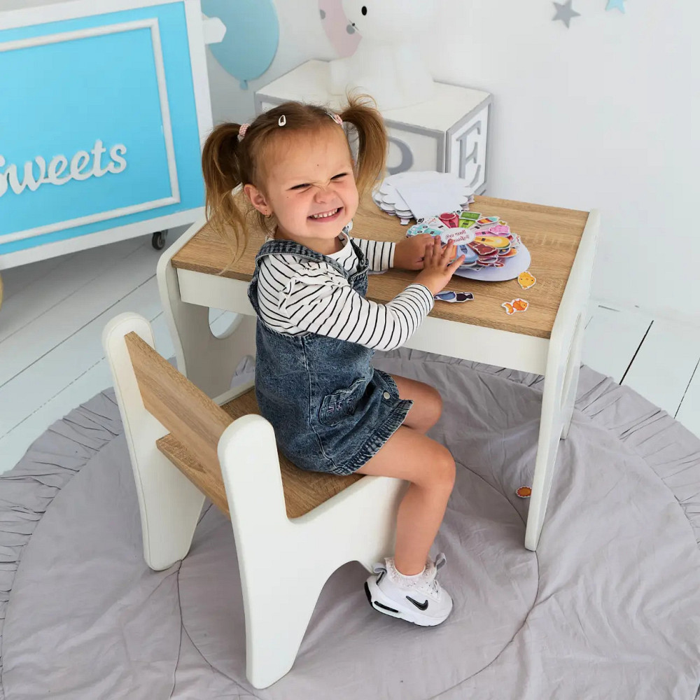 Детский комплект мебели для занятий и творчества столик с ящиком и стульчик Стол и стул в детскую Киев - изображение 6
