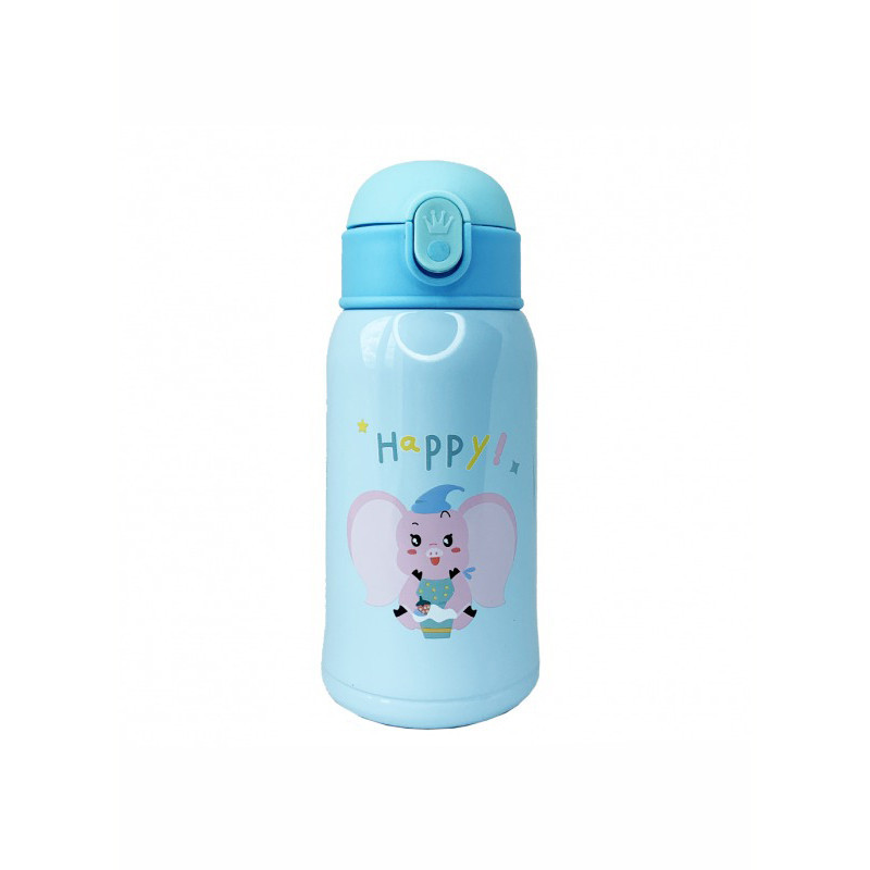 Термос-поїльник з силіконовою трубочкою MGZ-0318(Blue) чашкою, в чохлі з ремінцем, 550 мл Вінниця - фото 2