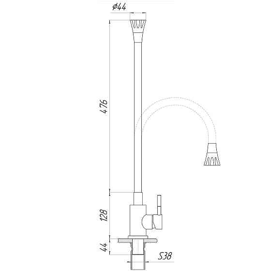 Смеситель для кухни Globus Lux Alpen SBT1-203SA-K15 (000025228) Киев