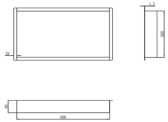 Полка-ниша для ванной комнаты Mixxus Premium NICHE-0102 из нержавеющей стали SUS304 (MI6679) Харьков