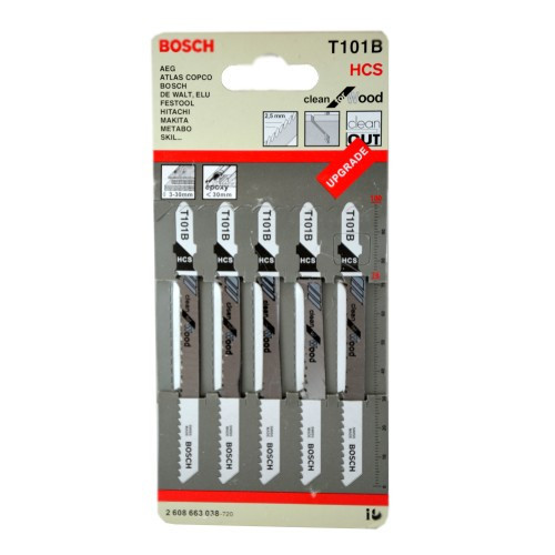 Пилки для лобзика Bosch T101B HCS по дереву ( 5 шт.) Полтава - изображение 1