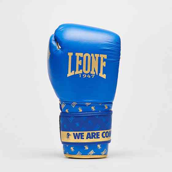 Боксерські рукавиці Leone GN220 DNA Blue 10 унцій (бинти 4 м. у комплекті) Кам'янське