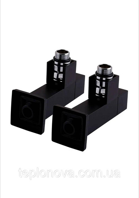 Крани Чорні для рушникосушки LUX Solomon 1/2" Black LUX Чернівці - фото 2