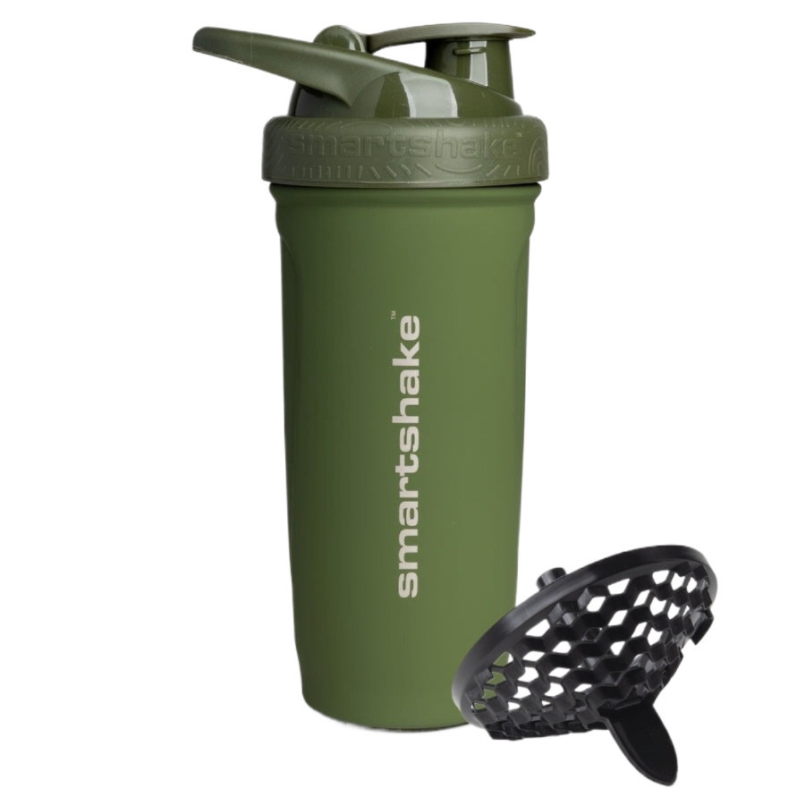 Шейкер спортивний SmartShake металевий Reforce Stainless Steel 30oz/900ml Army Green Каменское - изображение 2