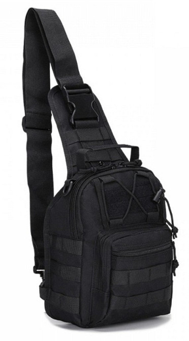 Сумка тактична плечова EDC (під пістолет) чорна S000090 Київ - фото 1
