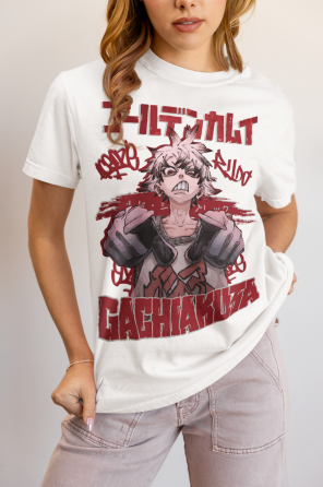 Футболка з аніме принтом Гакхіакута Томе Джапанесе Танкобон оверсайз (S/M/L) Чорний AnimeJ0608 Дніпро