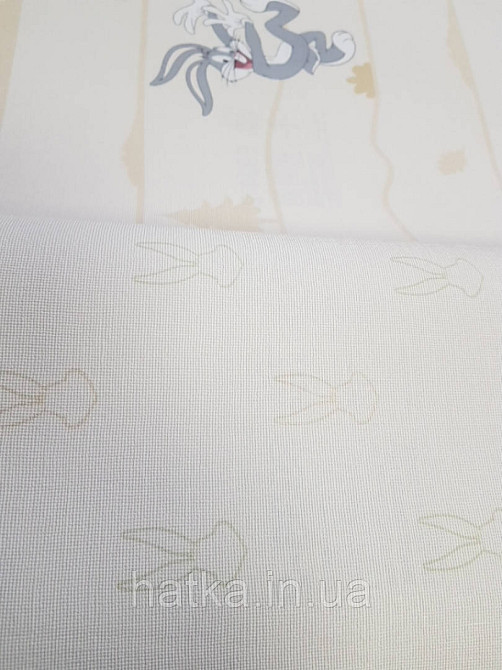 Обои виниловые на флизелине AdaWall Ada Kids метровые детские герои Луни тюнз комиксы зайцы на песочном фоне Киев - изображение 1