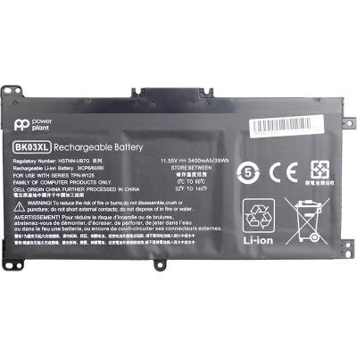 Акумулятор до ноутбука HP Pavilion X360 14-BA (BK03XL, HSTNN-LB7S) 11.55V 3400mAh PowerPlant (NB461493) Вінниця - фото 1